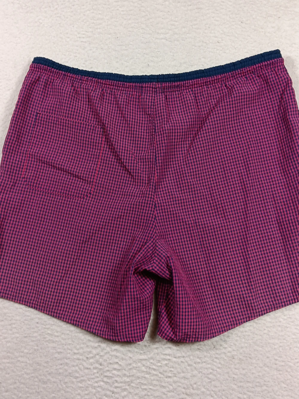 Vintage Umbro Shorts Mens Large (XXL) Check Plaid Nylon Soccer Rugby Drawstring